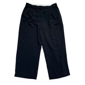 Wilfred Aritzia Black Wide Leg Cropped Trousers 16 Office Career Minimalist